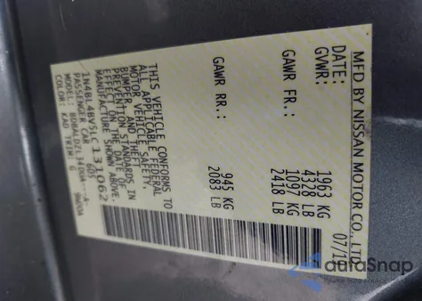 2020 Nissan Altima S Fwd z USA, uszkodzony, nr VIN 1N4BL4BV5LC131062